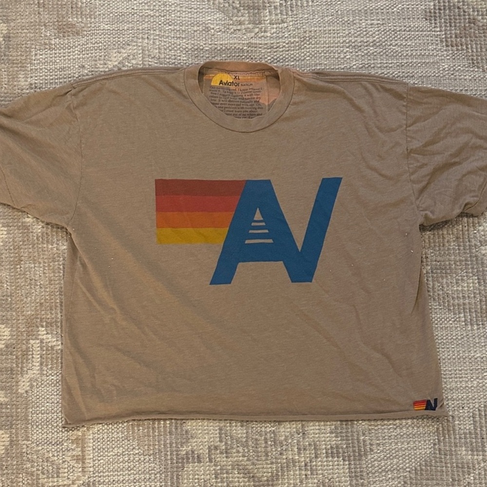 Aviator Nation Brown Graphic T-Shirt